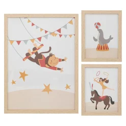 3S. x Home Lot de 3 cadres Beige en papier et bois Discount