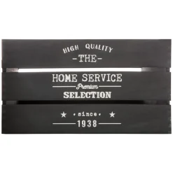 3S. x Home Lot de 6 caisses cagettes factory noires Gris Hot