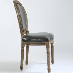 3S. x Home Lot de 2 chaises médaillon Simili (P.U) Gris REGAL Hot