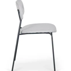 3S. x Home Lot de 4 chaises modernes Stellair Tissu Gris Discount
