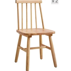 3S. x Home Lot de 2 chaises pour enfant NESNA design moderne et sa structure en bois massif Sale