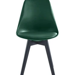 3S. x Home Lot de 4 chaises scandinaves Pieds en bois Vert Hot
