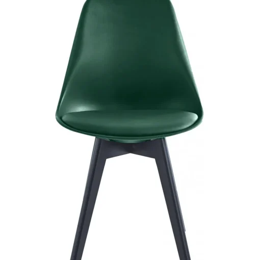 3S. x Home Lot de 4 chaises scandinaves Pieds en bois Vert Hot