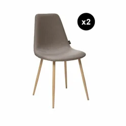3S. x Home Lot de 2 chaises Taupe Sale