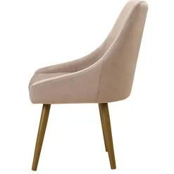 3S. x Home Lot de 2 Chaises Velours Taupe IGOR Discount