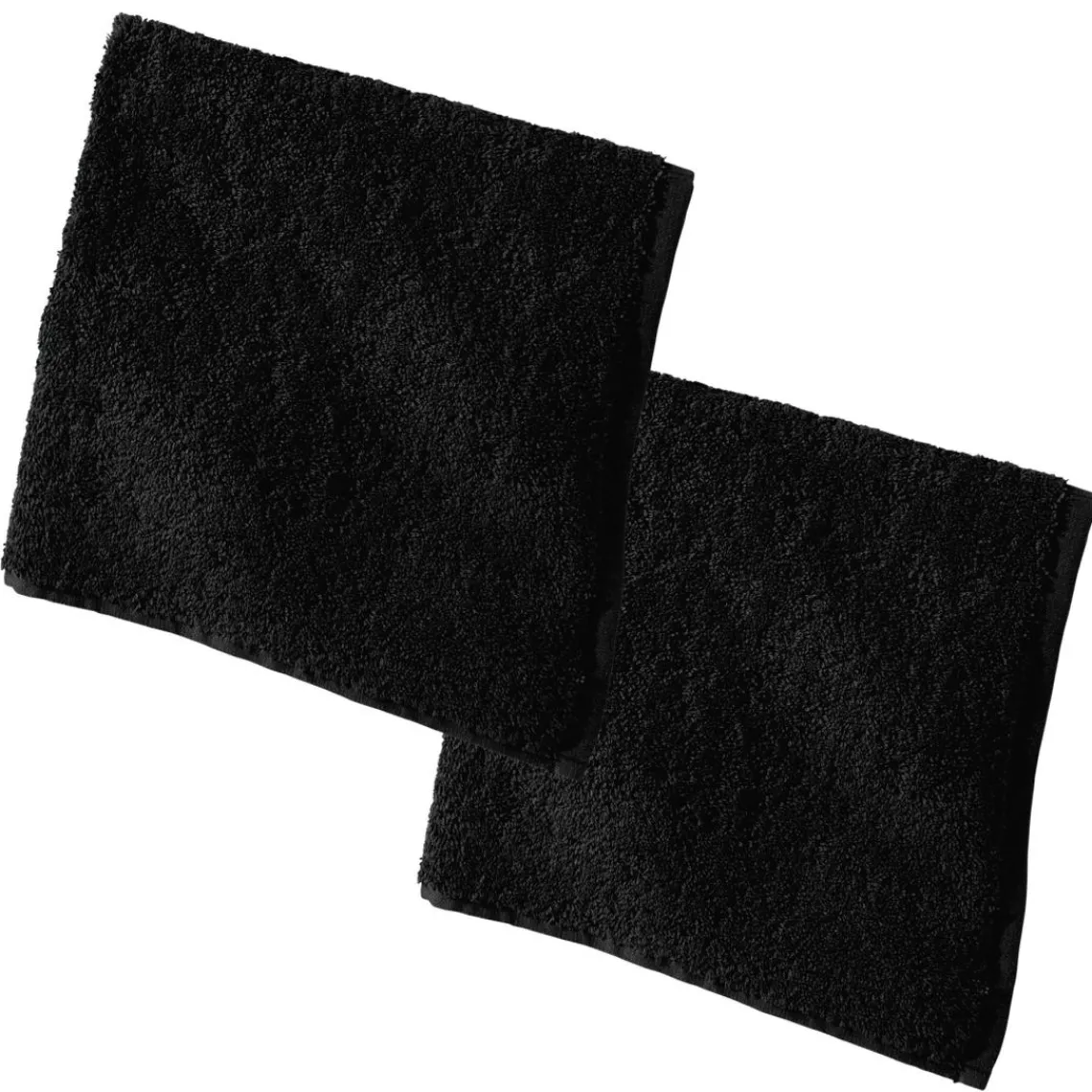 Becquet Lot de 2 Essuie-mains carré PRATIK coloré Lauréat Noir Discount