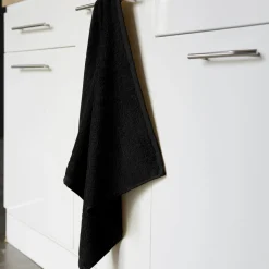Becquet Lot de 2 Essuie-mains carré PRATIK coloré Lauréat Noir Discount