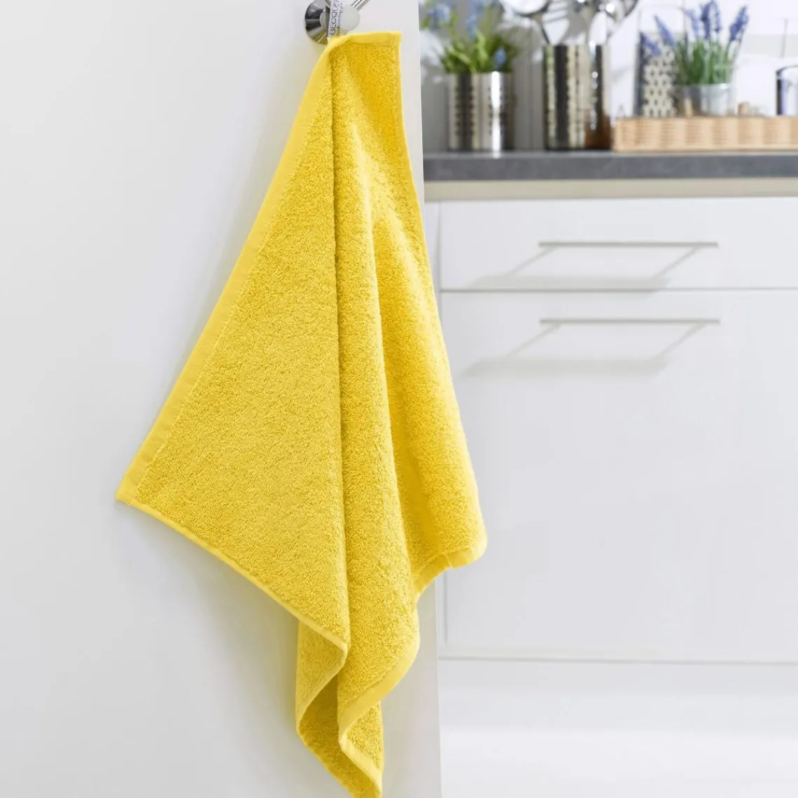 Becquet Lot de 2 Essuie-mains PRATIK carré coloré Lauréat jaune Outlet