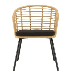 Macabane Lot de 2 fauteuils en rotin synthétique couleur naturelle MALO Hot