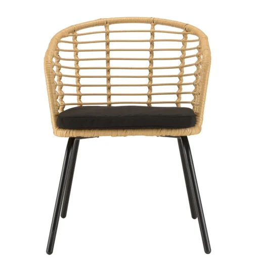 Macabane Lot de 2 fauteuils en rotin synthétique couleur naturelle MALO Hot