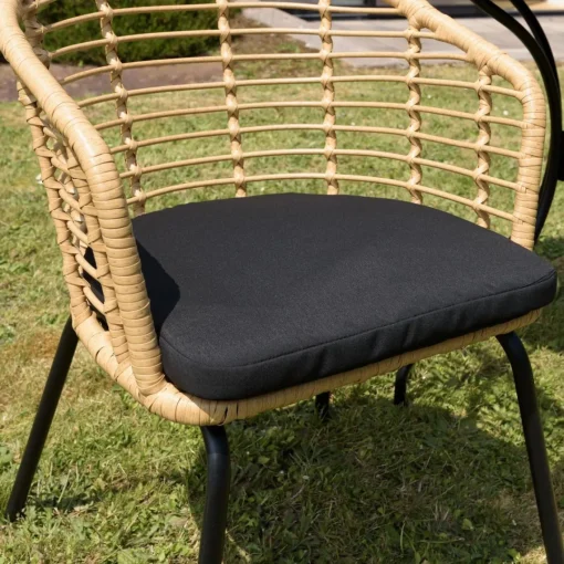 Macabane Lot de 2 fauteuils en rotin synthétique couleur naturelle MALO Hot