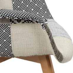 3S. x Home Lot de 2 Fauteuils Patchwork Gris Outlet