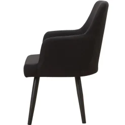 3S. x Home Lot de 2 Fauteuils Tissu LUDVIG Noir Clearance