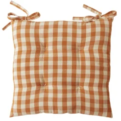 Becquet Lot de 2 Galettes de chaise VICHY - Orange Best