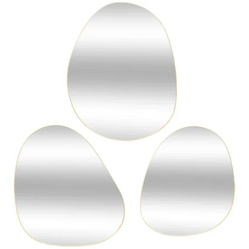 3S. x Home Lot de 3 Miroirs Métal doré Orga Lida Sale