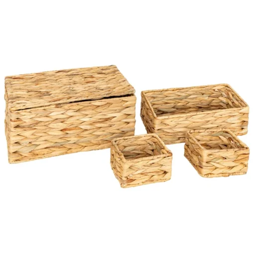 3S. x Home Lot de 4 paniers Lia jacinthe d'eau New