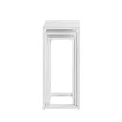 3S. x Home Lot de 3 porte plantes acier blanc