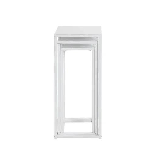 3S. x Home Lot de 3 porte plantes acier blanc
