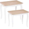 3S. x Home Lot de 2 Tables à Café Blanc Best
