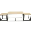 3S. x Home Lot de 3 tables basses industrielles MEMPHIS Clearance