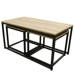 3S. x Home Lot de 3 tables basses industrielles MEMPHIS Clearance