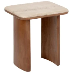 3S. x Home Lot de 2 tables basses Jivan Travertin Bois Clearance