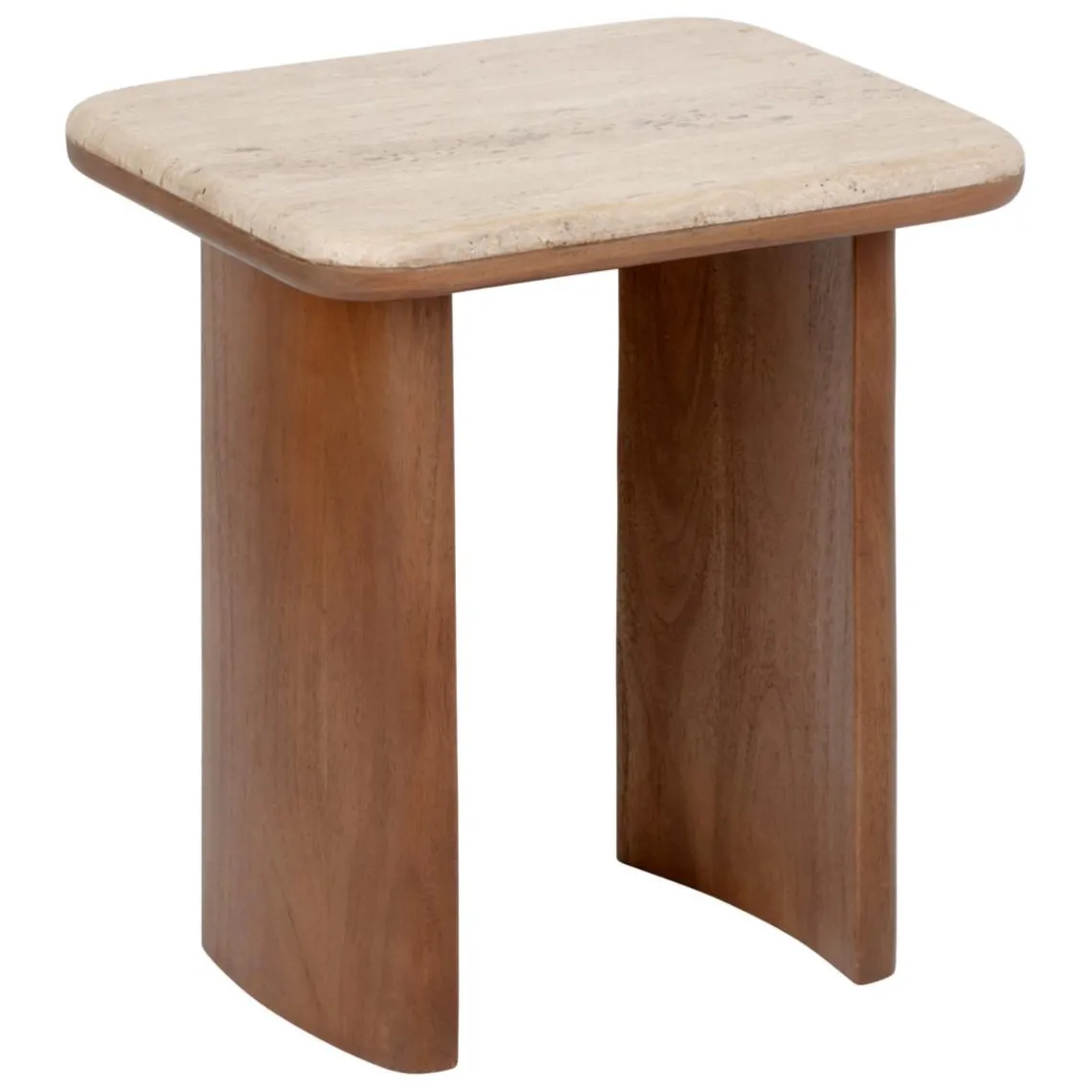 3S. x Home Lot de 2 tables basses Jivan Travertin Bois Clearance