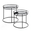3S. x Home lot de 2 tables d'appoint en tube d'acier laqué noir Discount