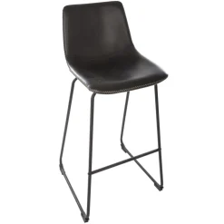 3S. x Home lot de 2 Tabouret de bar noir