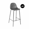 3S. x Home Lot de 2 tabourets de bar gris Clearance