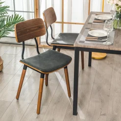 3S. x Home Lot de chaises VICTORIA design scandinave noir