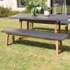 Macabane Lot jardin HOUSTON table et 2 bancs HECTOR Outlet