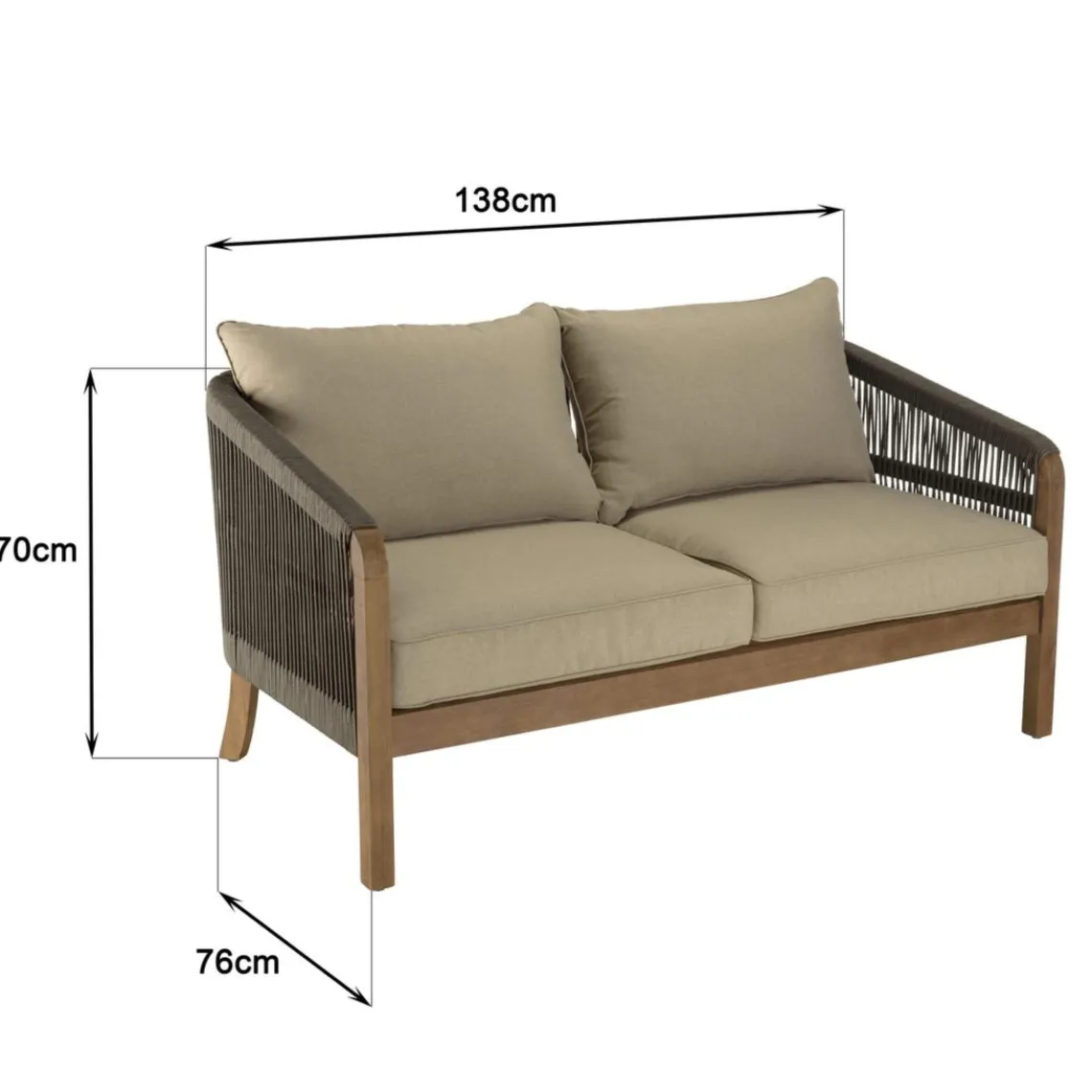 Macabane Lot n°2 Salon de jardin acacia vert sapin CELESTIN Best