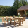Macabane Lot n°151 Salon de jardin en teck 8/10 personnes FUN Clearance