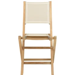 Macabane Lot n°165 Salon de jardin en teck et textilène 8/10 personnes Discount