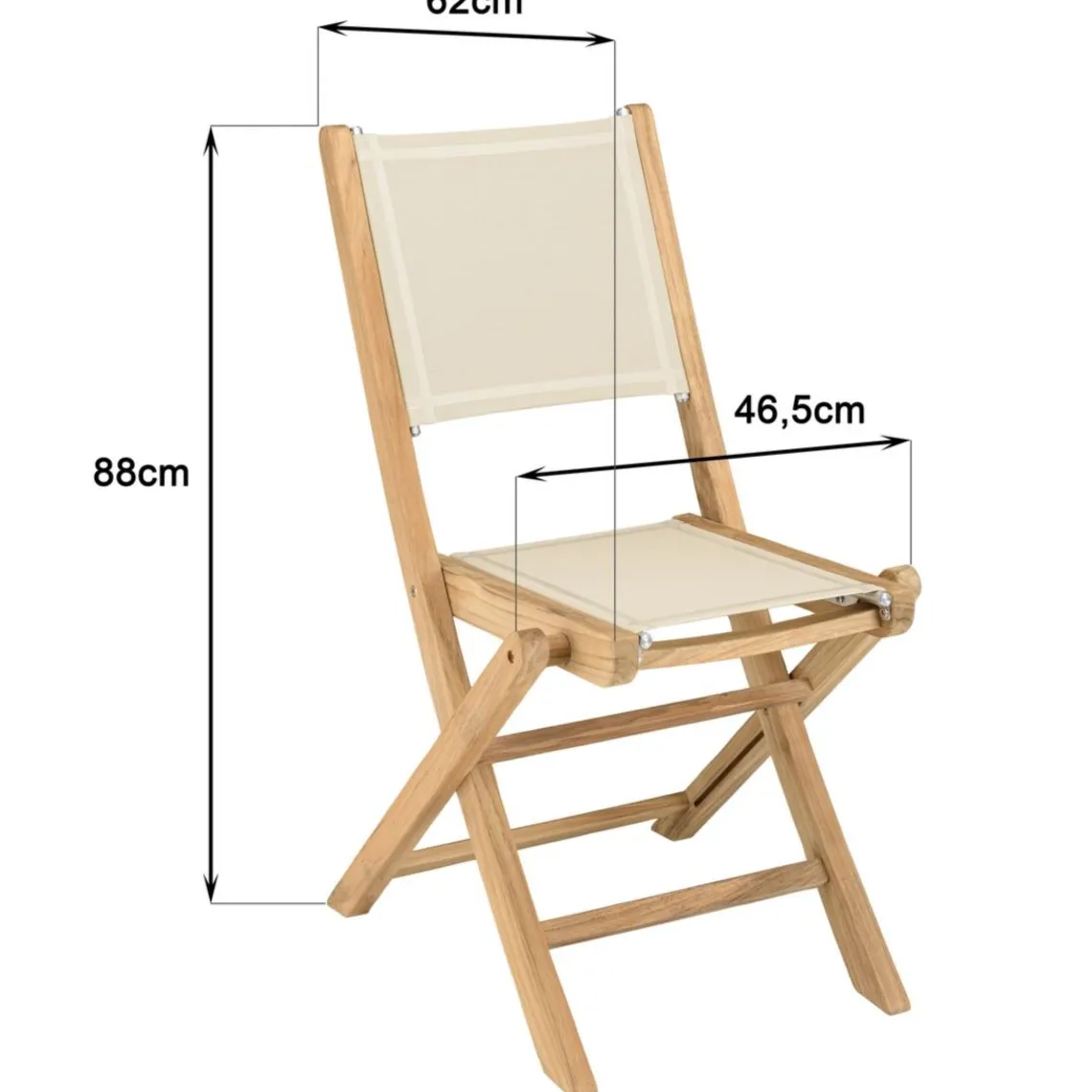 Macabane Lot n°165 Salon de jardin en teck et textilène 8/10 personnes Discount