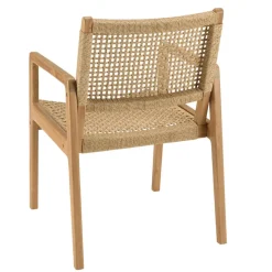 Macabane Lot n°10 Salon de jardin teck recyclé rotin synthétique 8 à 10 personnes VALERIA Best