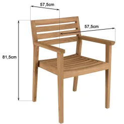 Macabane Lot n°10 Salon de jardin teck recyclé et teck 8/10 personnes KALLY Clearance