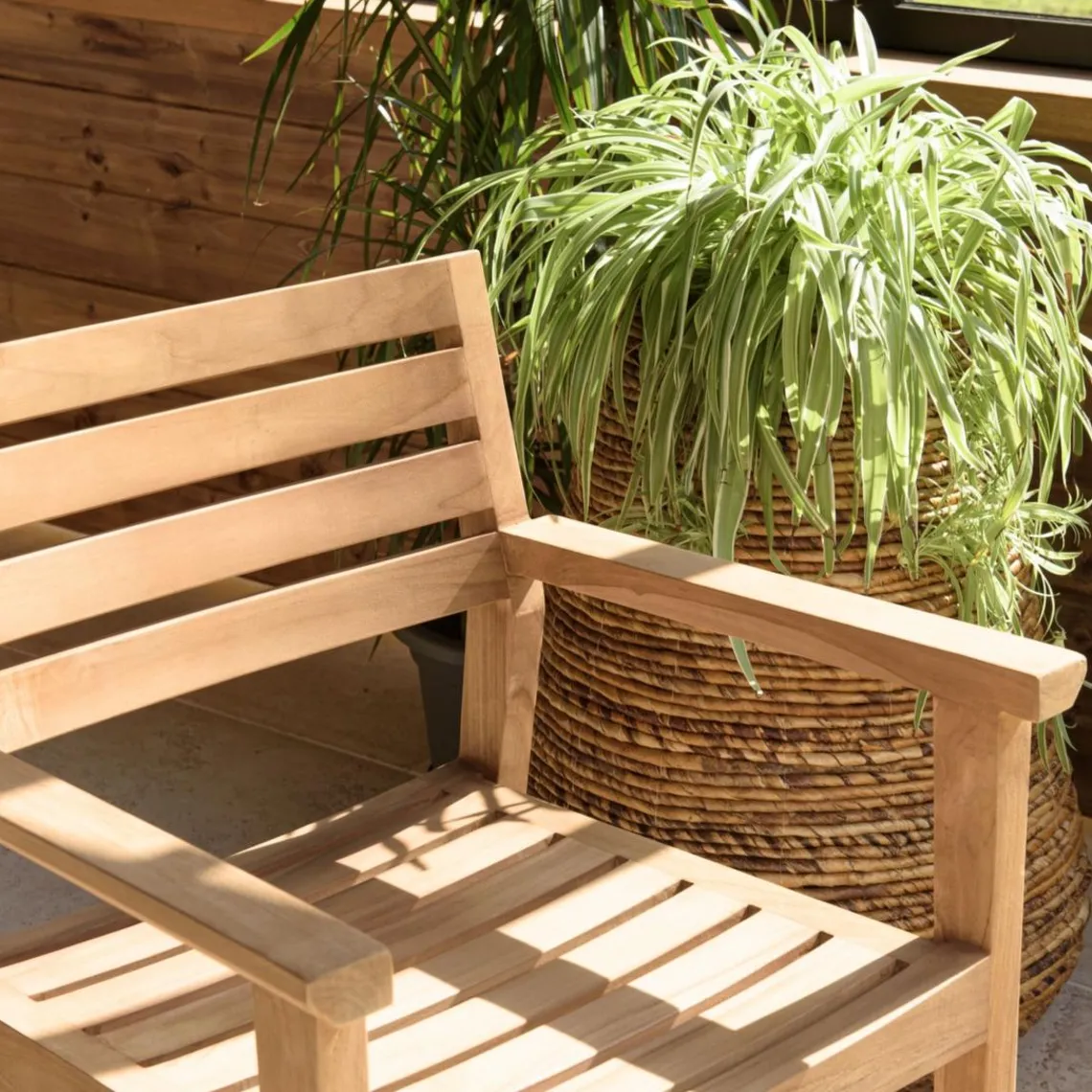 Macabane Lot n°10 Salon de jardin teck recyclé et teck 8/10 personnes KALLY Clearance