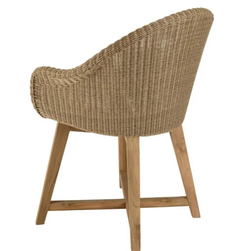 Macabane Lot n°17 Salon de jardin teck recyclé et rotin synthétique KALLY Discount
