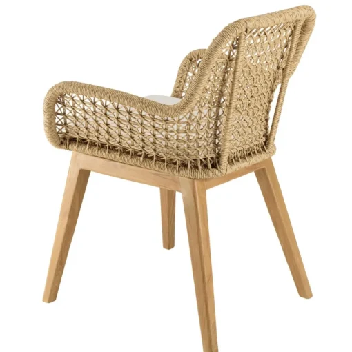 Macabane Lot n°22 Salon de jardin teck recyclé rotin synthétique 4 personnes VALERIA New