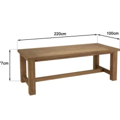 Macabane Lot n°15 Salon de jardin teck recyclé rotin synthétique 6/8 personnes KALLY Outlet