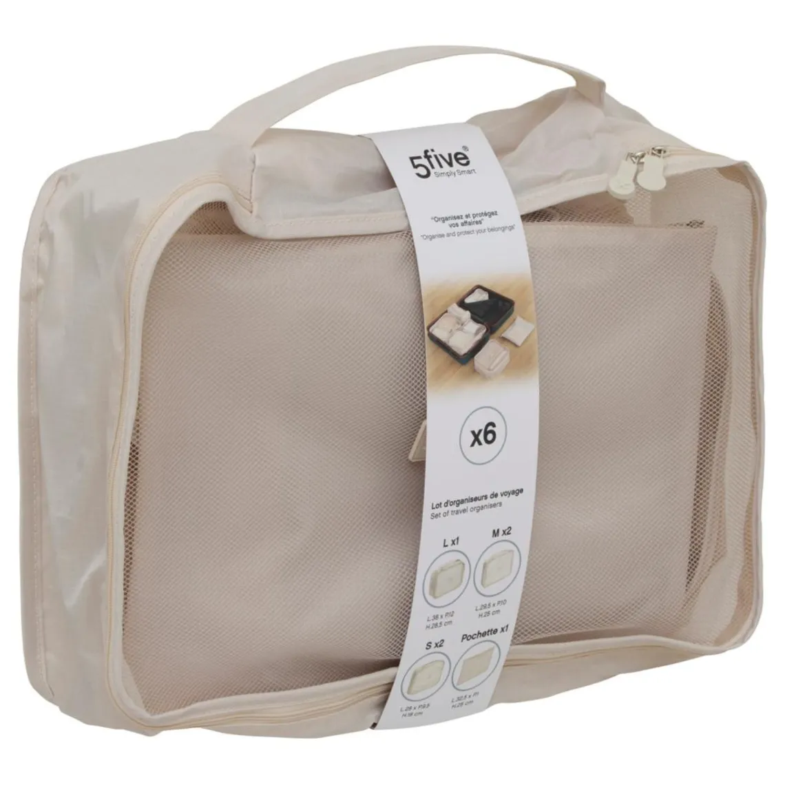 3S. x Home Lot organiseur valise Aloha 6 pièces