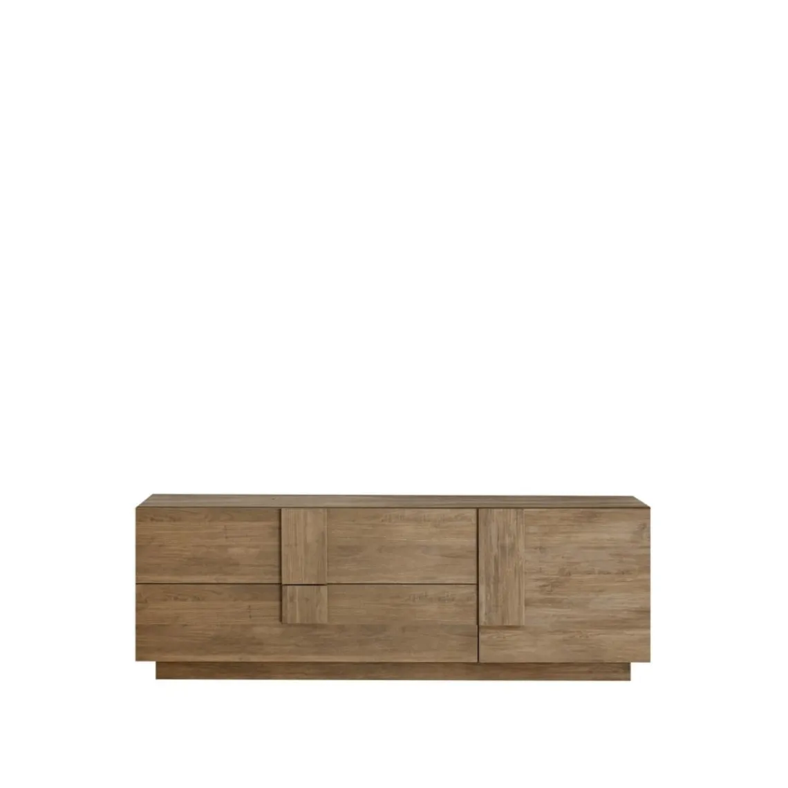 3S. x Home Lowboard 2 tiroirs1 porte en panneaux de particules New