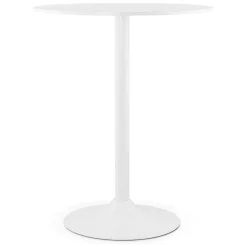 ALTEREGO Mange-debout ou table haute 'CARACAS' blanche Hot
