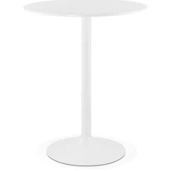 ALTEREGO Mange-debout ou table haute 'CARACAS' blanche Hot