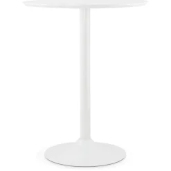 ALTEREGO Mange-debout ou table haute 'MADISON' blanche Hot