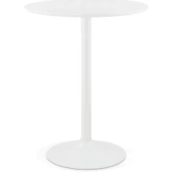 ALTEREGO Mange-debout ou table haute 'MADISON' blanche Hot