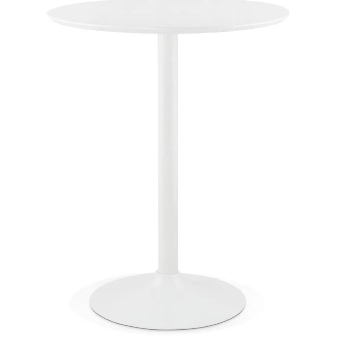 ALTEREGO Mange-debout ou table haute 'MADISON' blanche Hot