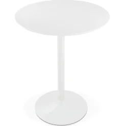 ALTEREGO Mange-debout ou table haute 'MADISON' blanche Hot